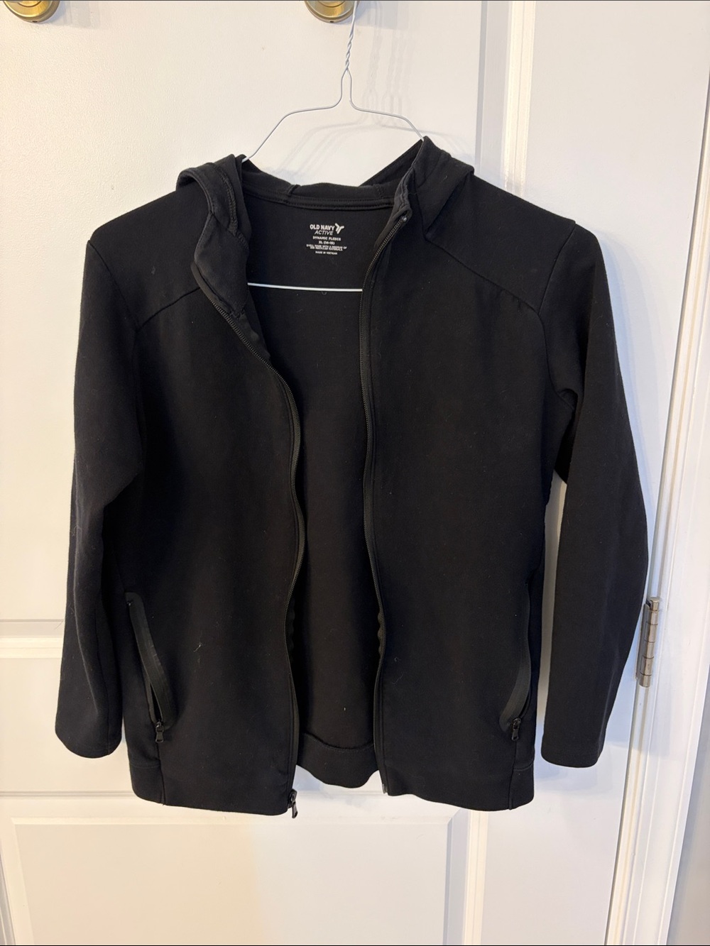 Old Navy Black Hooded Zip-Up Jacket for Kids